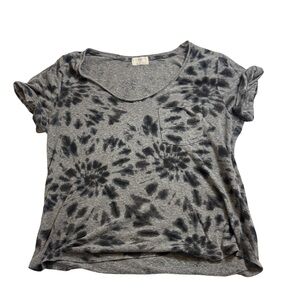 Anthropologie Gray Tie-Dye Women's Top Women’s Size Small